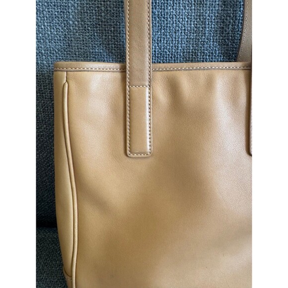 Vintage Coach 7776 Hampton Lunch Tote Tan Leather Shoulder Bag - Picture 9 of 10